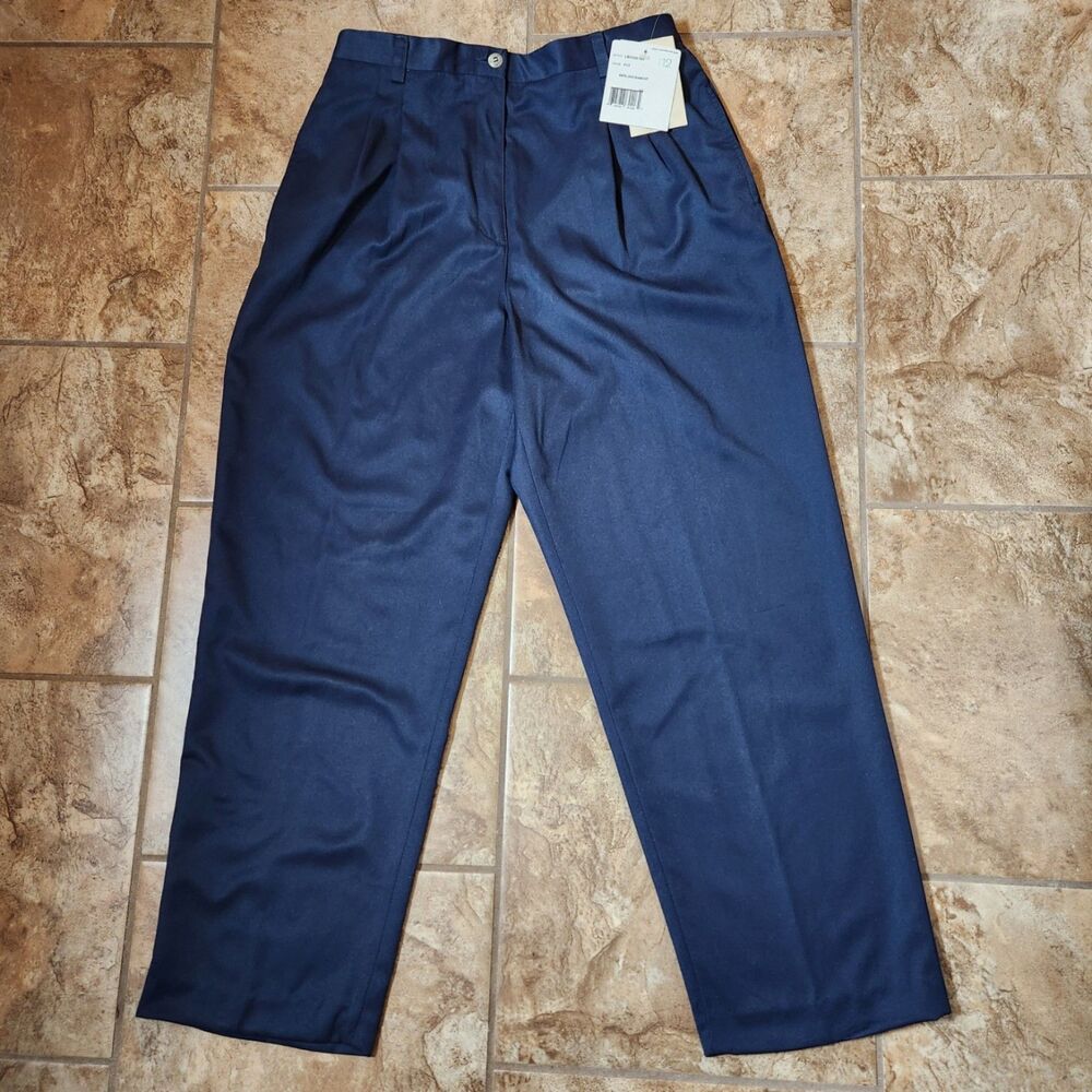 Liz Claiborne Lizsport Petite Microfiber Pants Women’s 12P Blue Altered Hem
